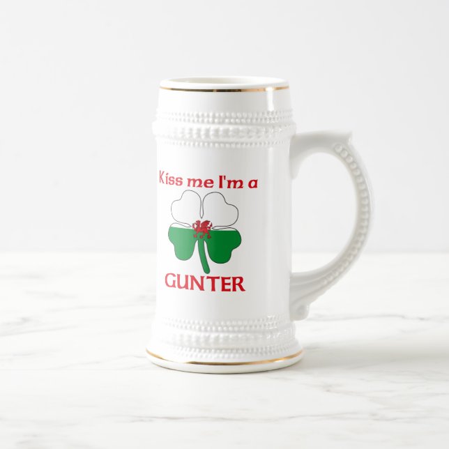 Caneca De Cerveja Galês personalizado beija-me que eu sou Gunter (Direita)