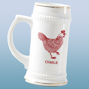 Caneca De Cerveja Galinha Hen Personalizada