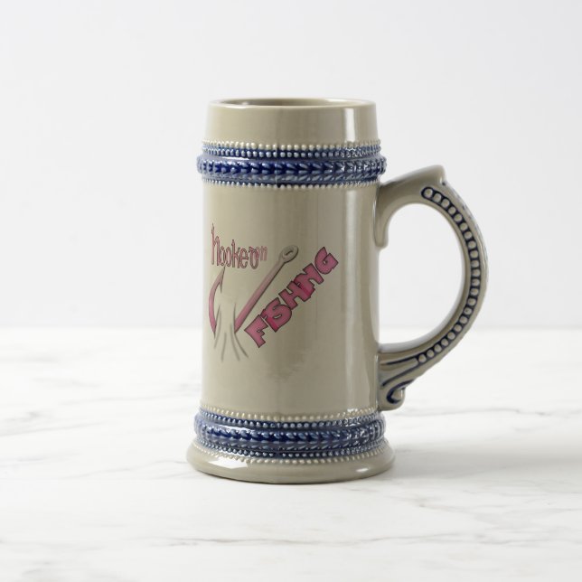 Caneca De Cerveja Gancho De Pesca Rosa (Direita)