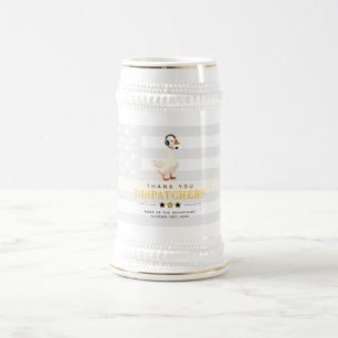 Caneca De Cerveja Ganso Personalizado de Despachante do 911 com Fone