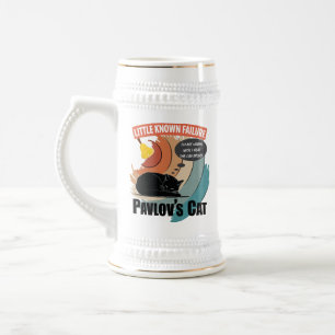 Caneca De Cerveja Gato de Pavlov - Psicologia Engraçada