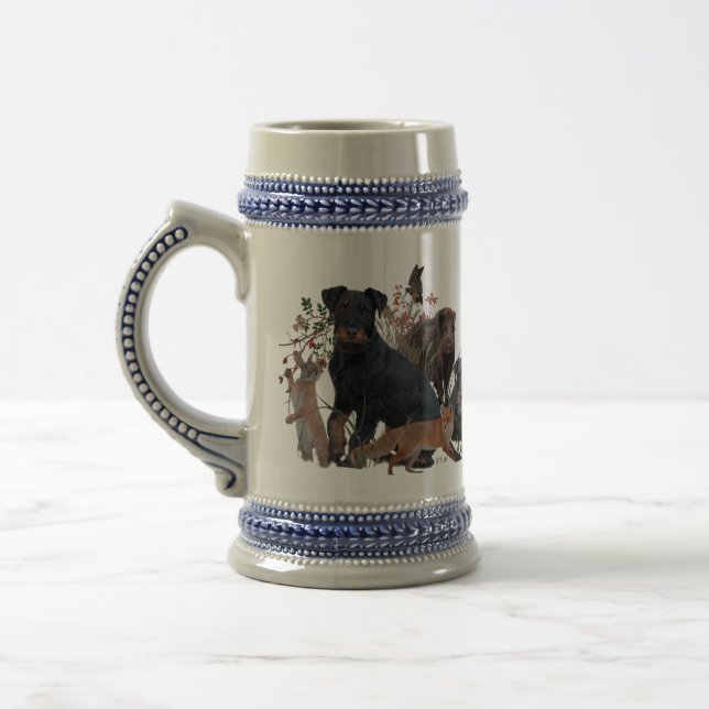 Caneca De Cerveja German Hunting Terrier (Jagdterrier)    (Esquerda)