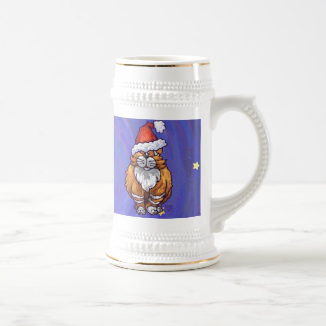 Caneca De Cerveja Ginger Cat Natal (Direita)