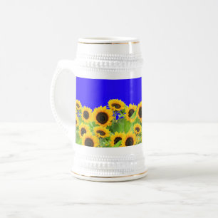 Caneca De Cerveja Girassóis - Bandeira Ucraniana Liberdade de Paz U