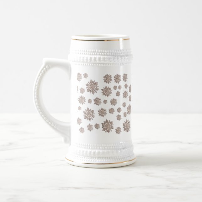 Caneca De Cerveja Glitter Snowflakes (Esquerda)