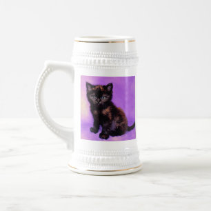 Caneca De Cerveja Gogh Style Purple Cat