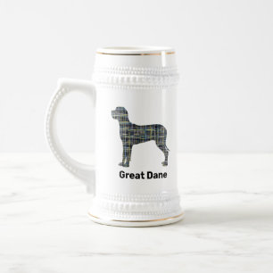 Caneca De Cerveja Grande Canino Silhueta Amarelo e Preto Linha de Gr
