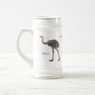 Caneca De Cerveja Grande desenho de desenho animado de pássaros