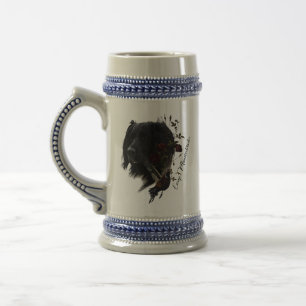 Caneca De Cerveja Grande Munsterlander com faisão