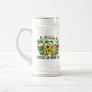 Caneca De Cerveja Green Shamrock Irish Rua Equipe Bebendo de Patrick