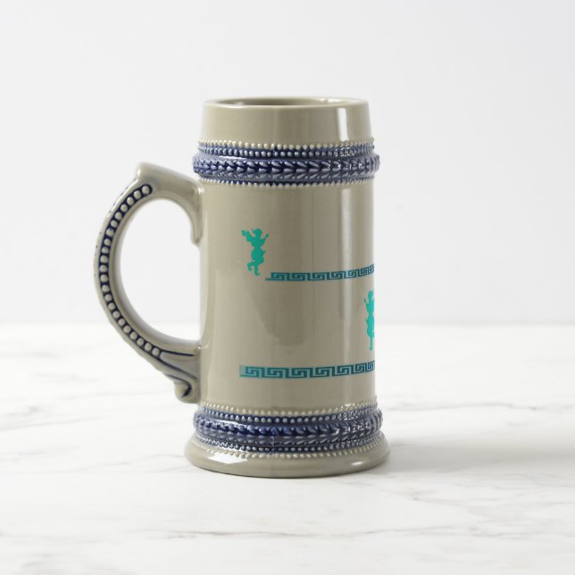 Caneca De Cerveja Grego - Chave Grecain com Evzone (Esquerda)