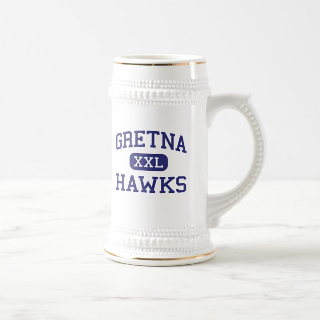Caneca De Cerveja Gretna - falcões - segundo grau - Gretna Virgínia (Direita)