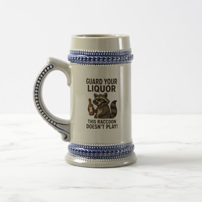 Caneca De Cerveja Guaxinim Bêbado  (Esquerda)