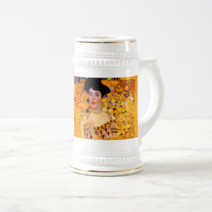 Caneca De Cerveja Gustav Klimt Retrato de Adele Bloch Bauer