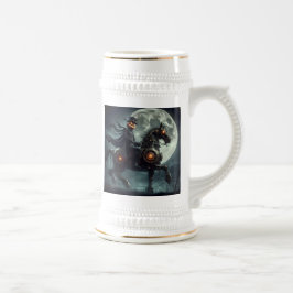 Caneca De Cerveja Halloween Steampunk Cavaleiro Sem Cabeça