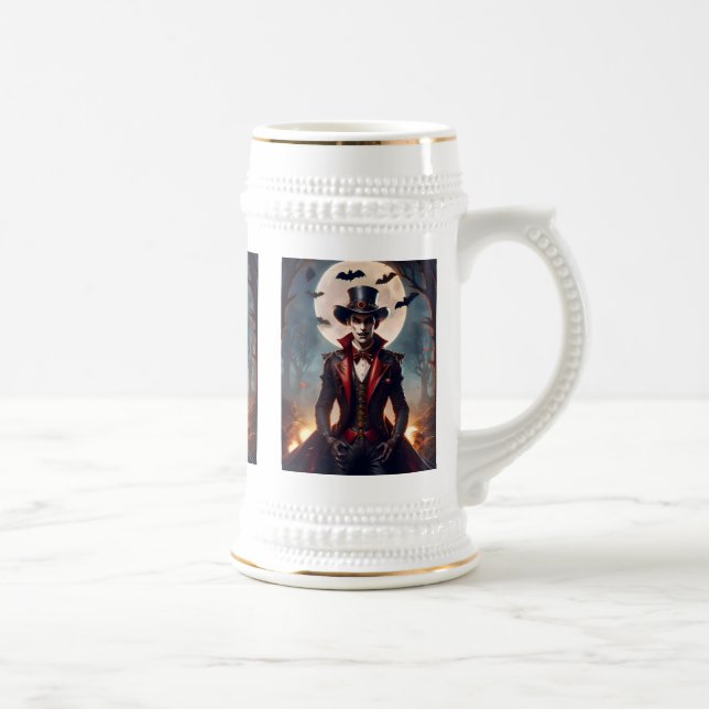 Caneca De Cerveja Halloween Steampunk Gótico Zumbi Vampiro (Direita)
