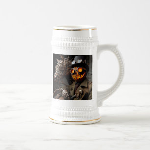 Caneca De Cerveja Halloween Steampunk Jack-O-Lantern Horseman