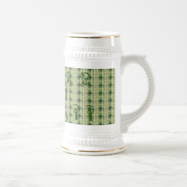 Caneca De Cerveja Hapa Xadrez Verde,