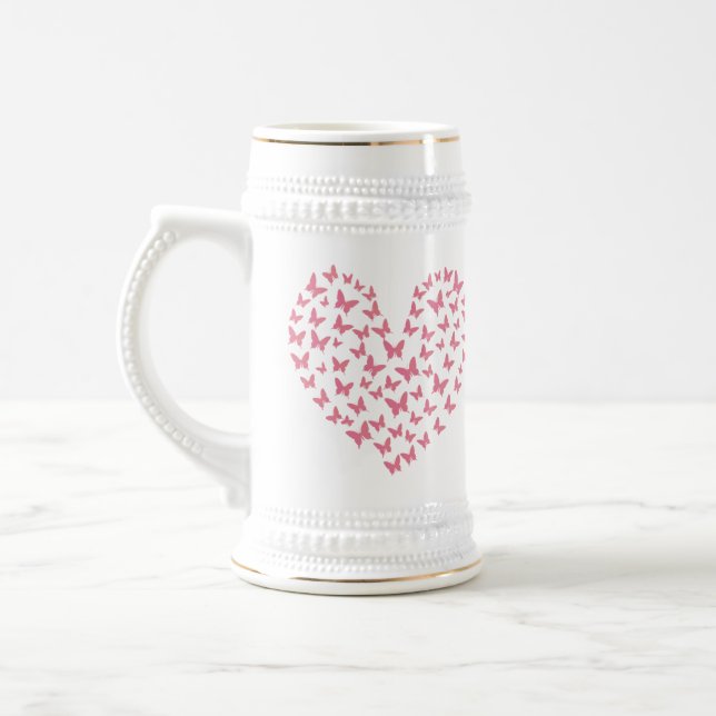Caneca De Cerveja Heart of Capricious Butterflies (Esquerda)