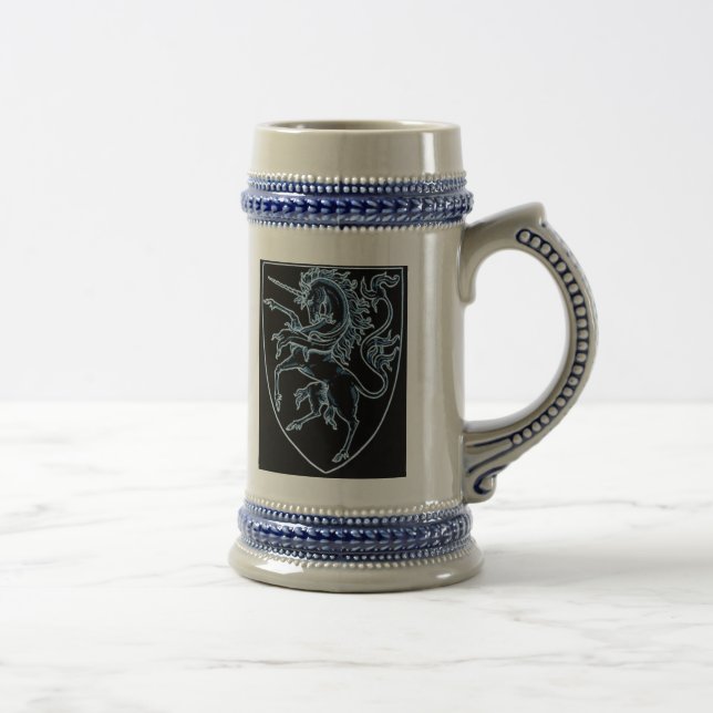 Caneca de cerveja heráldica do unicórnio do estilo (Direita)