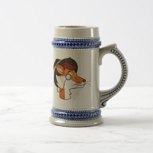 Caneca De Cerveja Hipster Fox