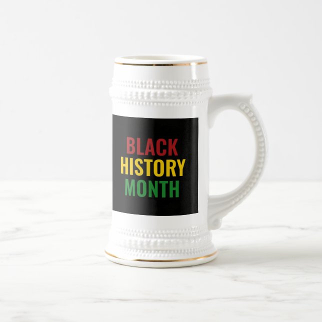 Caneca De Cerveja Histórico Preto Mês BHM (Direita)