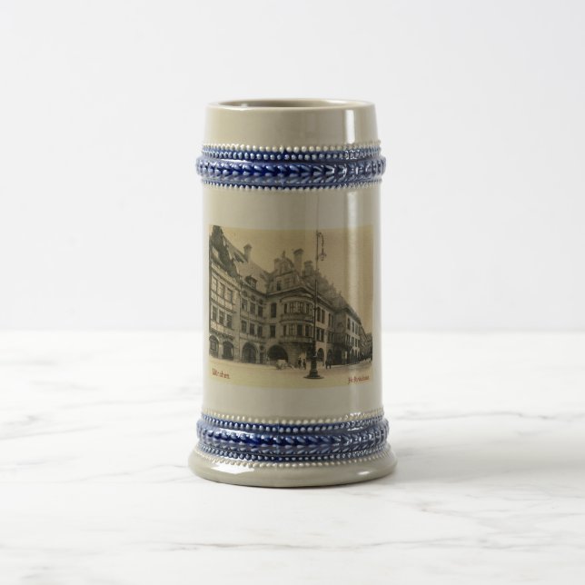 Caneca De Cerveja Hofbrauhaus, Munique, Alemanha, 1900 Vintage (Centro)