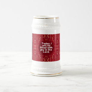 Caneca De Cerveja Hoje, serei cheio de alegria no Senhor.