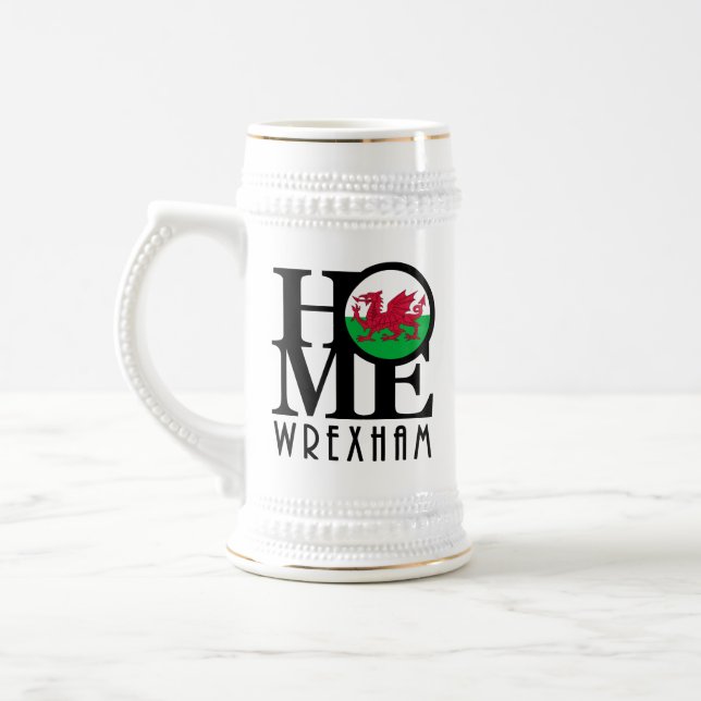 Caneca De Cerveja HOME Wrexham Wales (Esquerda)