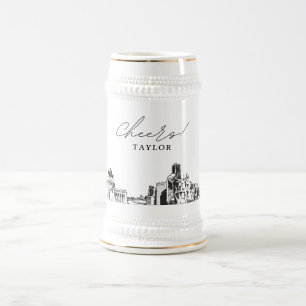 Caneca De Cerveja Houston Texas Personalizado Skyline