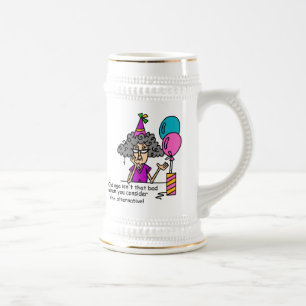 Caneca De Cerveja Humor de Alternativo de Aniversário