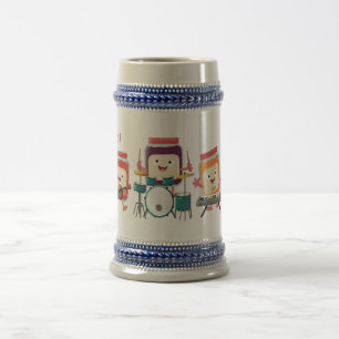 Caneca De Cerveja Humor músico de animação de encrenca