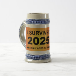 Caneca De Cerveja I Survived 2025 