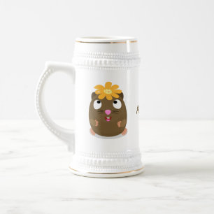 Caneca De Cerveja Ilustração animada feliz cota-guiné