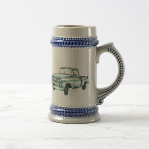Caneca De Cerveja Ilustração de Caminhão Vintage