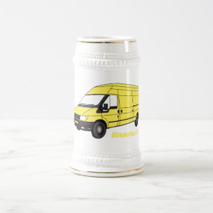 Caneca De Cerveja Ilustração de carrinha de entrega