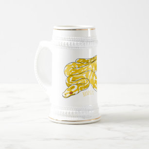 Caneca De Cerveja Ilustração de cobra de pitão birmanês