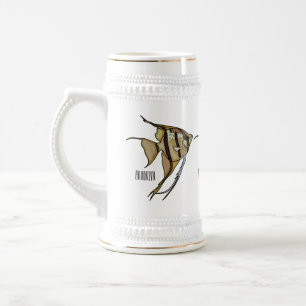 Caneca De Cerveja Ilustração de desenho animado de Angelfish