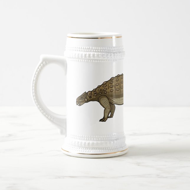 Caneca De Cerveja Ilustração de desenho animado de Ankylosaurus (Esquerda)