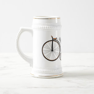 Caneca De Cerveja Ilustração de desenho animado de bicicleta de alta