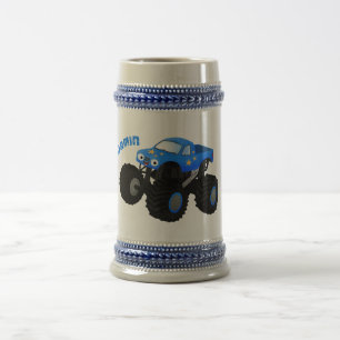 Caneca De Cerveja Ilustração de desenho animado de caminhão monstro 