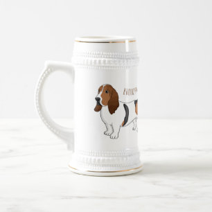 Caneca De Cerveja Ilustração de desenho animado de cão de cão de cão