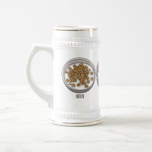Caneca De Cerveja Ilustração de desenho animado de cereais