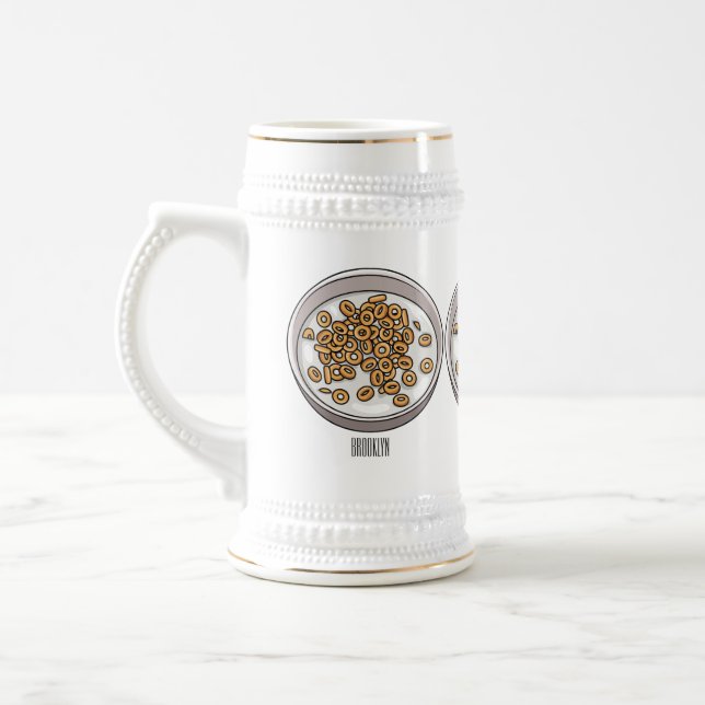 Caneca De Cerveja Ilustração de desenho animado de cereais (Esquerda)