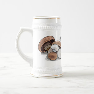 Caneca De Cerveja Ilustração de desenho animado de cogumelo