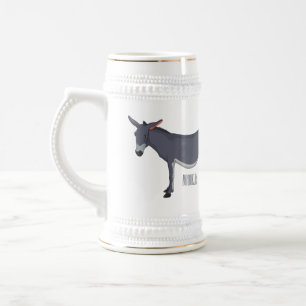 Caneca De Cerveja Ilustração de desenho animado de Donkey