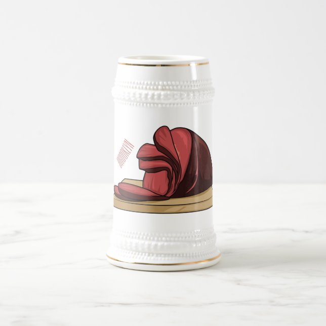 Caneca De Cerveja Ilustração de desenho animado de Ham (Centro)