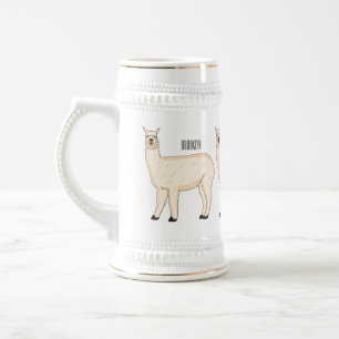 Caneca De Cerveja Ilustração de desenho animado de Llama