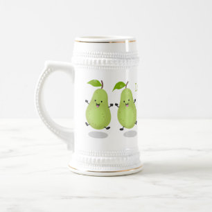Caneca De Cerveja Ilustração de desenho animado de par de pera-cúpul