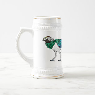 Caneca De Cerveja Ilustração de desenho animado de pássaros faisão d